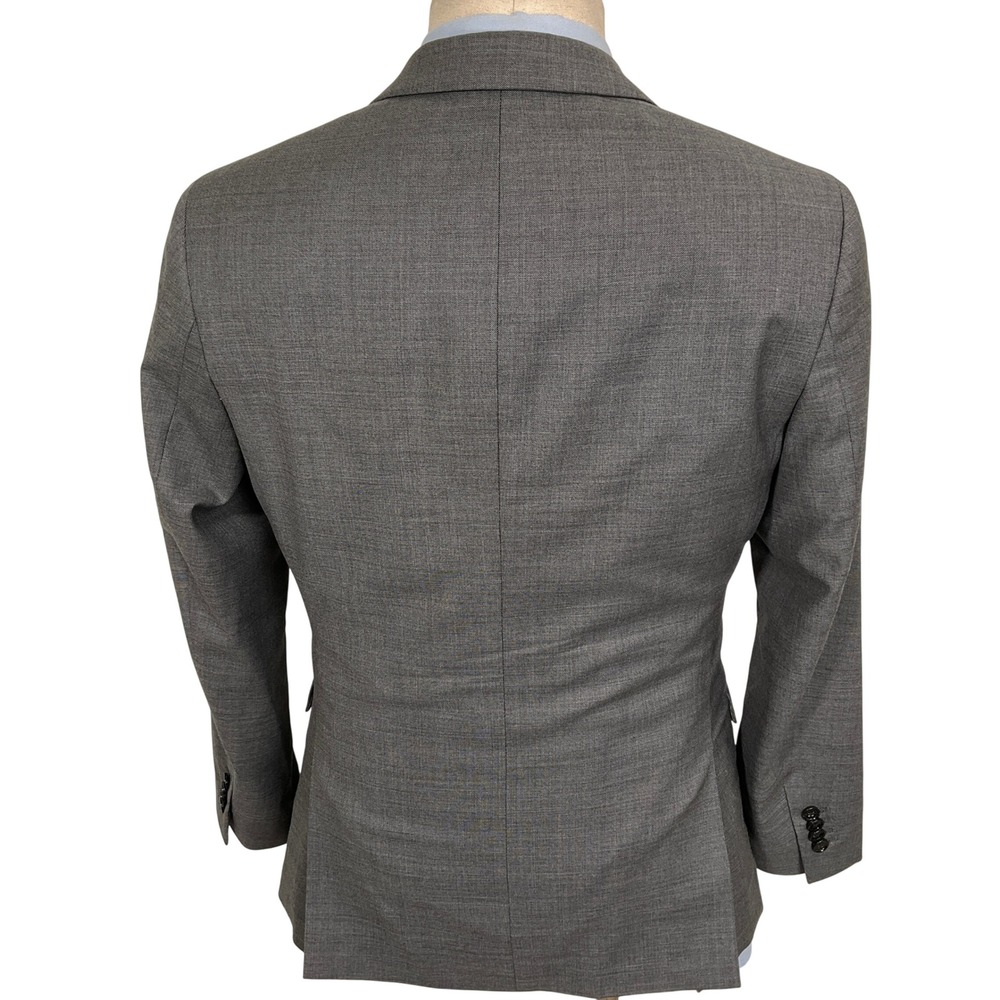 Banana Republic Blazer Mens 38S Gray Tessuto Marzotto Slim Fit 2 Button Jacket - Picture 4 of 11